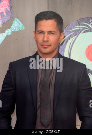 Jay Hernandez Teilnahme an die Europäische Premiere von SUICIDE SQUAD im Odeon Leicester Square in London Mittwoch, 3. August 2016 Stockfoto