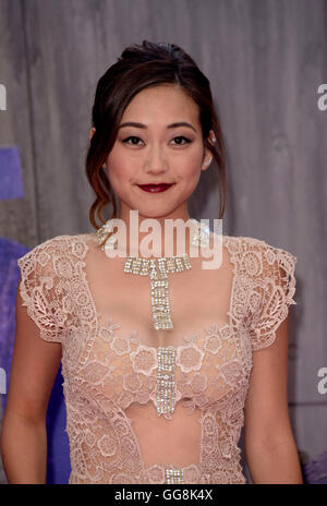 Karen Fukuhara Teilnahme an die Europäische Premiere von SUICIDE SQUAD im Odeon Leicester Square in London Mittwoch, 3. August 2016 Stockfoto