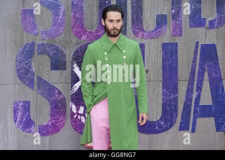 London, UK. 3. August 2016. London, UK. 3. August 2016. Jared Leto besucht Suicide Squad Filmpremiere am Leicester Square in London. Bildnachweis: Dpa picture Alliance/Alamy Live News Stockfoto