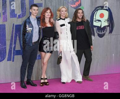 London, UK. 3. August 2016. Clara Paget und Georgia May Jagger besuchen Suicide Squad Filmpremiere am Leicester Square in London. Bildnachweis: Dpa picture Alliance/Alamy Live News Stockfoto