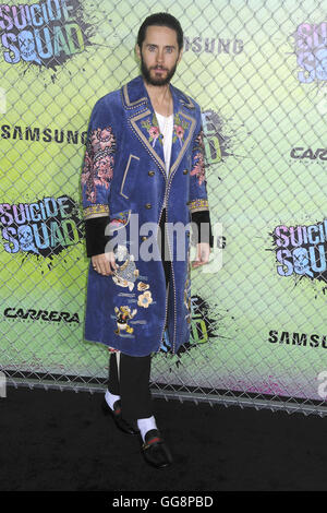 New York. 1. August 2016. Jared Leto besucht die "Suicide Squad"-Premiere im Beacon Theatre am 1. August 2016 in New York. | Verwendung Weltweit © Dpa/Alamy Live-Nachrichten Stockfoto