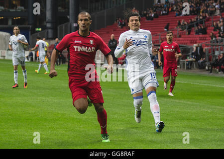 Kopenhagen, Dänemark. 3. August 2016. Federico Santander (19) der FC Kopenhagen während der UEFA-Champions-League-Qualifikation-match zwischen FC Kopenhagen und FC Astra Giurgiu bei Telia Parken. FC Kopenhagen gewann das Spiel 3: 0 und ein durch für die Play-off Runde. Bildnachweis: Samy Khabthani/Alamy Live-Nachrichten Stockfoto