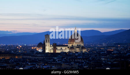 Il Duomo in der Nacht - Florenz Stockfoto