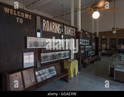 Die Roaring Ranger Öl-Boom-Museum erzählt die Geschichte der Ranger Texas stockwerkartig vorbei. Stockfoto