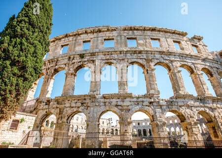Amphitheater in Pula Stadt Stockfoto
