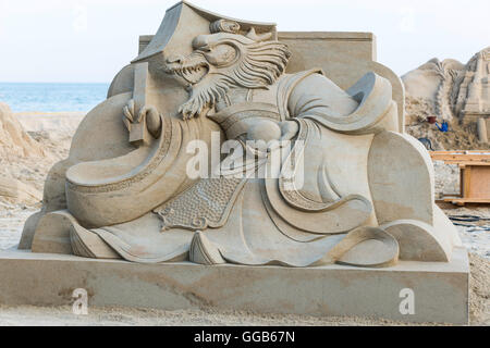 Sand-Festival in Busan Haeundae Südkorea Stockfoto