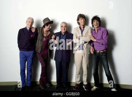 Scorseses Musikdokumentation Über Die Berühmte Rockband THE ROLLING STONES - Keith Richards, Martin Scorsese, Mick Jagger, Charlie Watts, Ron Wood Regie: Martin Scorsese Stockfoto