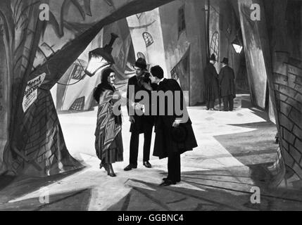 DAS KABINETT DES DOKTOR CALIGARI / Stummfilm, Deutschland 1920 / Robert Wiene LIL DAGOVER als Jane, FRIEDRICH FEHER (Francis), HANS HEINRICH VON TWARDOWSKI (Allan) Regie: Robert Wiene Stockfoto