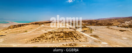 Panorama der Festung Masada - Wüste Juda, Israel Stockfoto