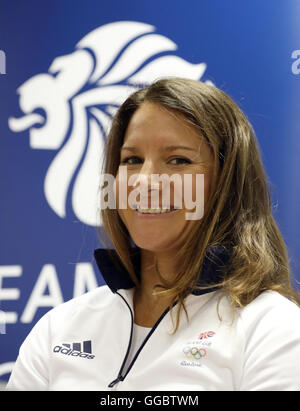 Großbritanniens Bryony Shaw während einer Pressekonferenz auf der IBMEC, Centro, Brasilien. PRESSEVERBAND Foto. Bild Datum: Donnerstag, 4. August 2016. Bildnachweis sollte lauten: Martin Rickett/PA Wire. Einschränkungen - redaktionelle Verwendung Only.during einer Pressekonferenz in der Marina da Gloria, Guanabara-Bucht, Brasilien. PRESSEVERBAND Foto. Bild Datum: Donnerstag, 4. August 2016. Bildnachweis sollte lauten: Martin Rickett/PA Wire. Einschränkungen - nur zur redaktionellen Verwendung. Stockfoto