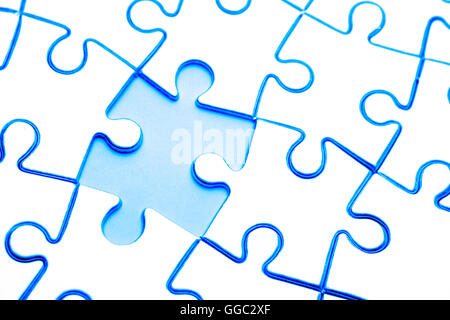 Stück fehlt von Jigsaw puzzle Stockfoto