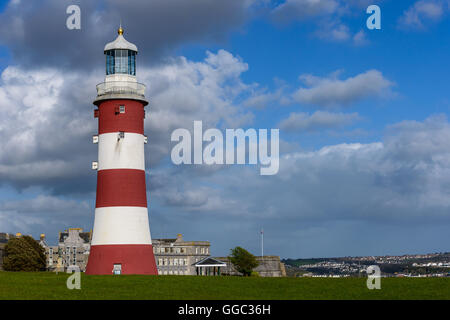 Die Smeaton Tower - ein Leuchtturm auf Plymouth Hacke in Devon. Stockfoto