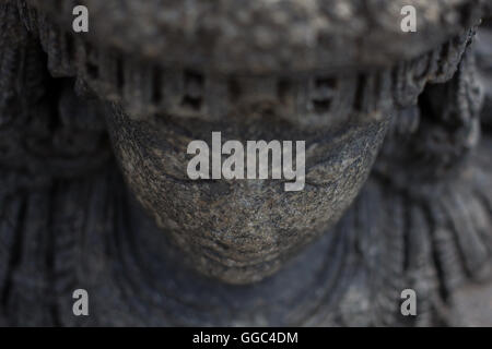 Skulptur in den Wänden der Hoysaleswara Tempel ist einzigartig und wunderschön geschnitzt. Dorasamudra Indien Stockfoto