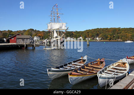 Geographie/Reisen, USA, Connecticut, Mystic, Mystic Seaport (Freilichtmuseum), Mystic, Additional-Rights - Clearance-Info - Not-Available Stockfoto