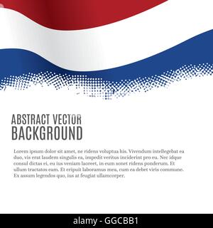 Vektor-Hintergrund mit Flagge der Niederlande Stock Vektor