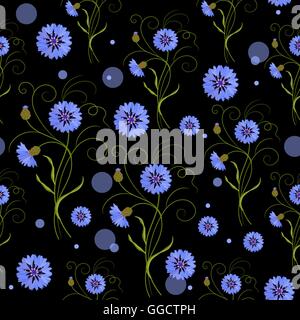Nahtlose Muster mit Blumen-Gänseblümchen Stock Vektor