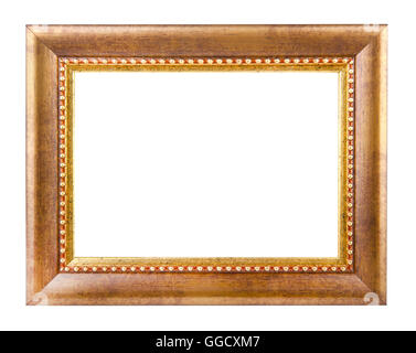 Antik Goldrahmen isoliert auf weißem Hintergrund Stockfoto