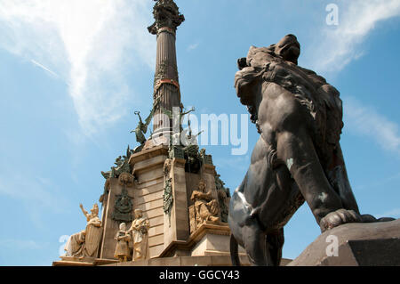 Kolumbus-Denkmal - Barcelona - Spanien Stockfoto