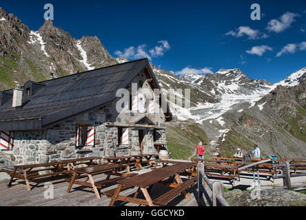 Die Schweizer Alpen Club Cabane Montforts oben Verbier, Schweiz Stockfoto