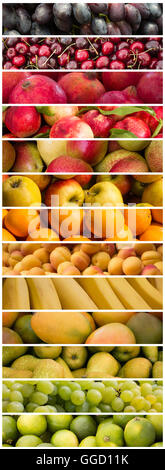 viele Früchte - colorful Frucht Mix - Essen collage Stockfoto