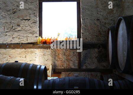 Fass-Zimmer bei Leithammel Wines, Coonawarra, Australien Stockfoto