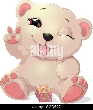 schöner weißer Bär Stock Vektor