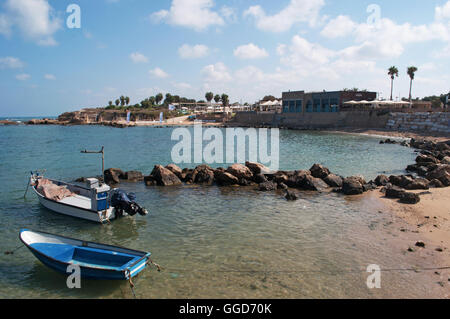 Israel: der Caesarea Nationalpark, Heimat von hellenistischen, römischen und byzantinischen archäologische findet der Stadt von Herodes gebaut Stockfoto