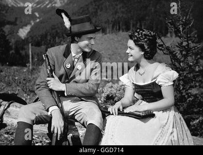 SISSI / Österreich 1955 / Ernst Marischka Die Junge Sissi (ROMY SCHNEIDER) Und Kaiser Franz Joseph (KARLHEINZ BÖHM). Regie: Ernst Marischka Stockfoto