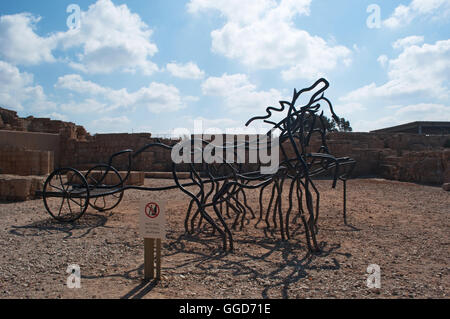 Israel: der Caesarea Nationalpark, Heimat von hellenistischen, römischen und byzantinischen archäologische findet der Stadt von Herodes gebaut Stockfoto