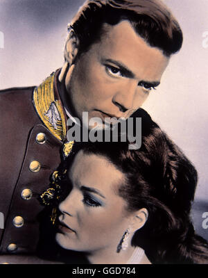 SISSI - SCHICKSALSJAHRE EINER KAISERIN / Österreich 1957 / Ernst Marischka Kaiser Franz Joseph (KARLHEINZ BÖHM) Und Sissi (ROMY SCHNEIDER)-Regie: Ernst Marischka Stockfoto