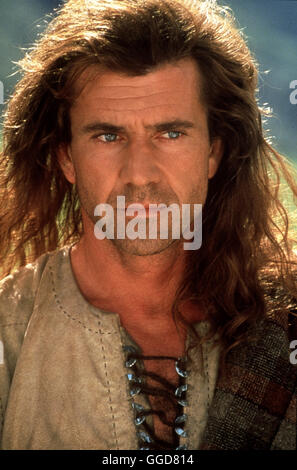 BRAVEHEART / USA 1995 Braveheart / Mel Gibson Schottland Im Späten 13 Halbmonatsschrift: Der Schottisch Freiheitskämpfer William Wallace (MEL GIBSON) stirbt aufeinander Für Immer aus Schottland Vertreiben. Regie: Mel Gibson aka. Braveheart Stockfoto