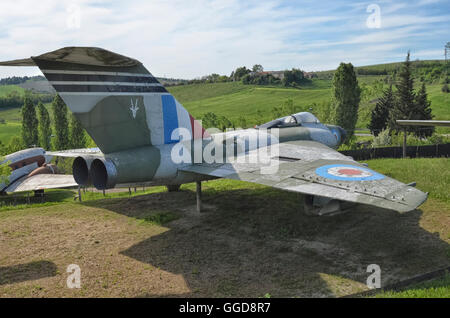 Blick auf die Deltaflügel eine Gloster Javelin Stockfoto