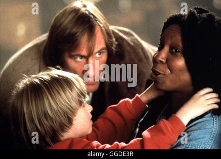 FALSCHE / gefälschte USA 1995 / Norman Jewison Szene: Der Kleine Albert (HALEY JOEL OSMENT), Sein "Unsichtbarer" Freund Bogus (GERARD DEPARDIEU) Und Harriet (WHOOPI GOLDBERG)-Regie: Norman Jewison aka. Gefälschte Stockfoto