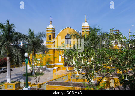 Barranco, Lima - Mai 10: Schöne Kirche, erbaut im Jahre 1901 von einem Bäcker für seine fromme Frau in der Barranco von Lima, Lima. Stockfoto