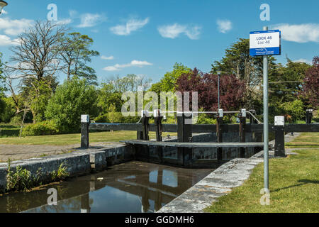 Schleuse in Cloondara Longford, Irland Stockfoto