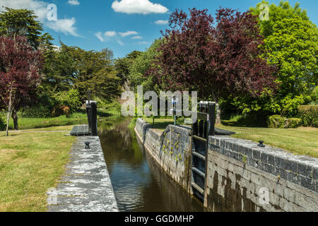 Schleuse in Cloondara Longford, Irland Stockfoto