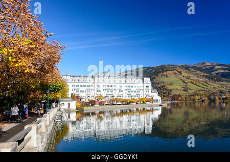 Zell am See: Zeller See sehen, Grand Hotel, Austria, Salzburg, Pinzgau Stockfoto