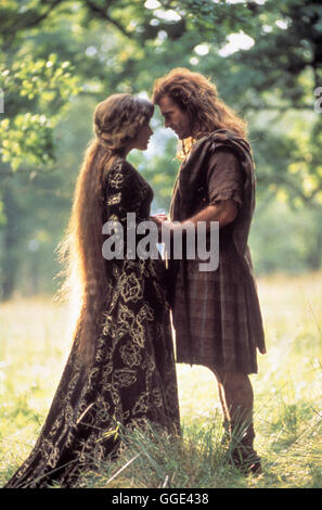 BRAVEHEART / USA 1995 Braveheart / MEL GIBSON MEL GIBSON (William Wallace), SOPHIE MARCEAU (Prinzessin Isabelle) / Regie: MEL GIBSON aka. Braveheart Stockfoto