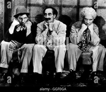 EINE NACHT IN CASABLANCA / eine Nacht in Casablanca USA 1946 / Archie Mayo THE MARX BROTHERS - CHCO, GROUCHO, HARPO, in "A Night in Casablanca", 1946-Regie: Archie Mayo aka. Eine Nacht in Casablanca Stockfoto