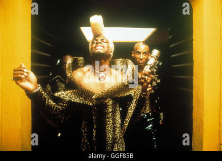 DAS KÜNSTLERPUBLIKATION ELEMENT / The Fifth Element USA / F 1996 / Luc Besson Szene Mit CHRIS TUCKER (Ruby Rhod) Regie: Luc Besson aka. Das fünfte Element Stockfoto