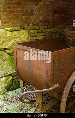 Erz-Wagen, Beckley Ofen Industrial Monument, Connecticut Stockfoto
