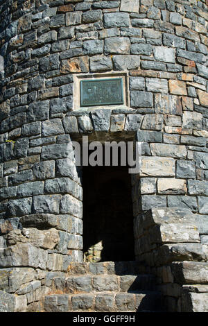 Memorial Tower, Heuhaufen Mountain State Park, Connecticut Stockfoto