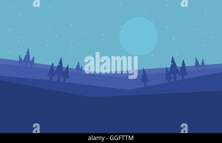 Hügel am Morgen Landschaft Vektor Stock Vektor