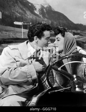 SYMPHONIE DES HERZENS / Rhapsody USA 1954 / Charles Vidor VITTORIO GASSMAN (Paul Bronte), ELIZABETH TAYLOR (Louise Durant), "Rhapsodie", 1954.  Regie: Charles Vidor aka. Rhapsodie Stockfoto