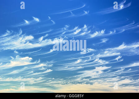 Tiefblauer Himmel am sonnigen Tag. Stockfoto