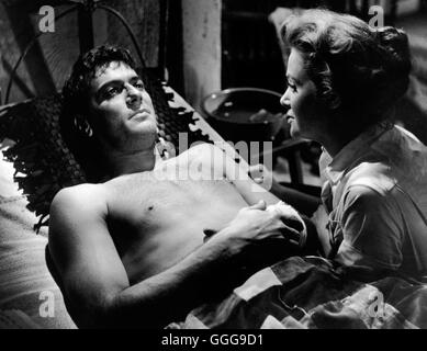 FLUCHT IN KETTEN / The Defiant Ones USA 1958 / Stanley Kramer Szene Mit TONY CURTIS (John 'Joker' Jackson) Und CARA WILLIAMS. Regie: Stanley Kramer aka. Die Skeptiker, die Stockfoto