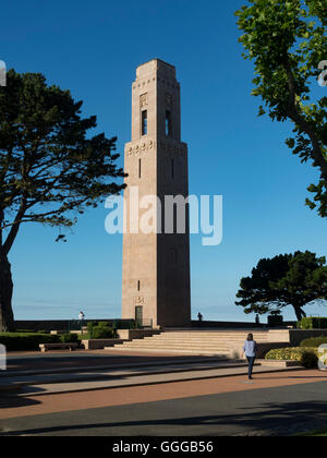 Amerikanischen Denkmal, Denkmal, aufgewachsen in den Cours Dajot nach dem großen Krieg. (Zerstört 1941 und rekonstruierte im Jahr 1958). Stockfoto