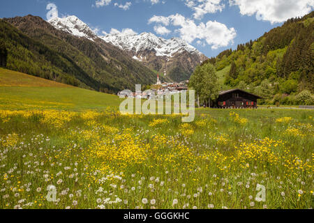 Geographie/Reisen, Italien, Südtirol, Muehlwand im muehlwald Tal mit Hochgrubachspitze (Spitze), Additional-Rights - Clearance-Info - Not-Available Stockfoto