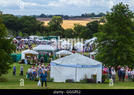 Weiten Blick über Display und Festzelte in RHS Hyde Hall Stockfoto