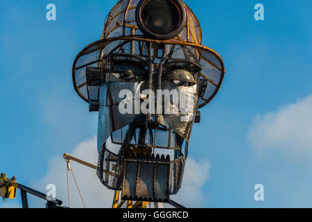 Hayle, Cornwall, UK. Die Fahrkunst. Die größte mechanische Puppe, die in Großbritannien gebaut werden Stockfoto